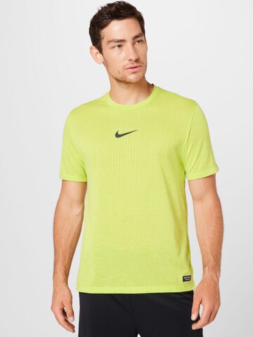 NIKE Performance shirt 'Pro' in Green: front