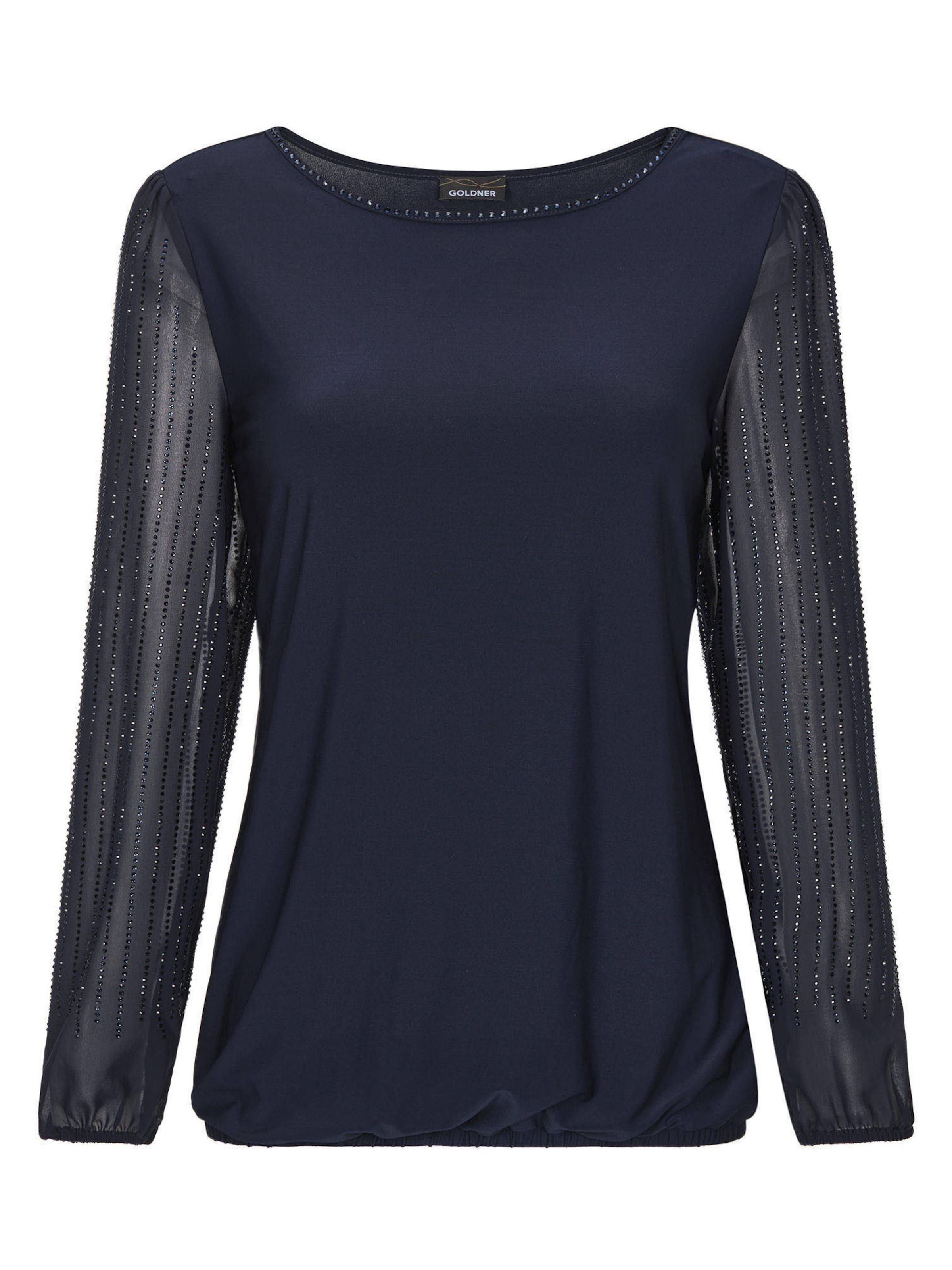Goldner Bluse in Blau: Vorderseite