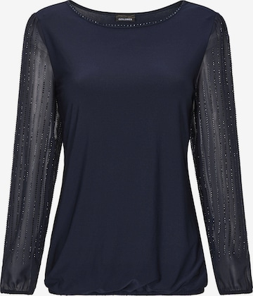 Goldner Bluse in Blau: Vorderseite