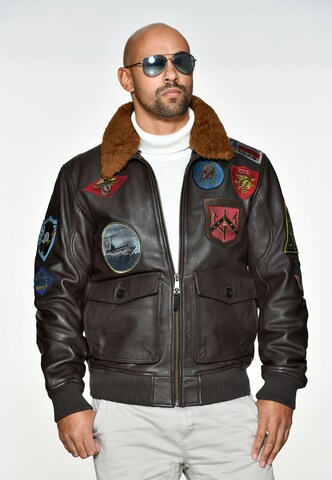 TOP GUN Between-Season Jacket in Brown: front