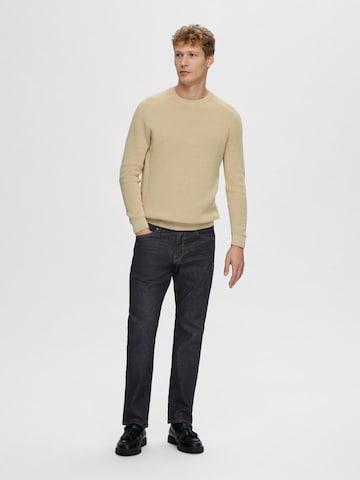 SELECTED HOMME Pullover 'OWN' i beige