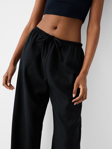 Wide Leg Pantalon Bershka en noir