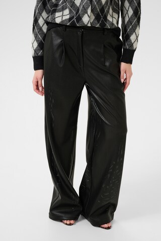 KAREN BY SIMONSEN Wide leg Bandplooibroek 'KBCeleste' in Grijs: voorkant