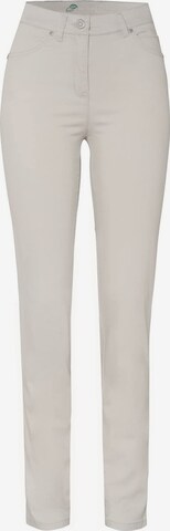 TONI Slimfit Broek in Beige: voorkant