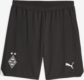 PUMA - Regular Calças de desporto 'Borussia Mönchengladbach' em preto: frente