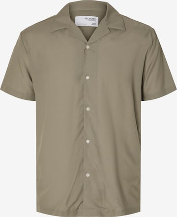 SELECTED HOMME Классический крой Рубашка 'REGAIR' в Серый: спереди