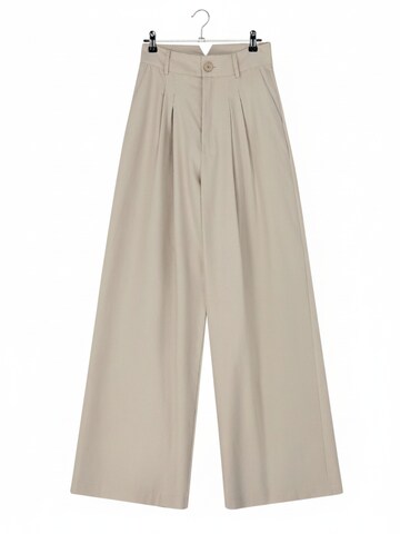 WEARABLE STORIES Wide leg Broek 'Gwyneth' in Beige