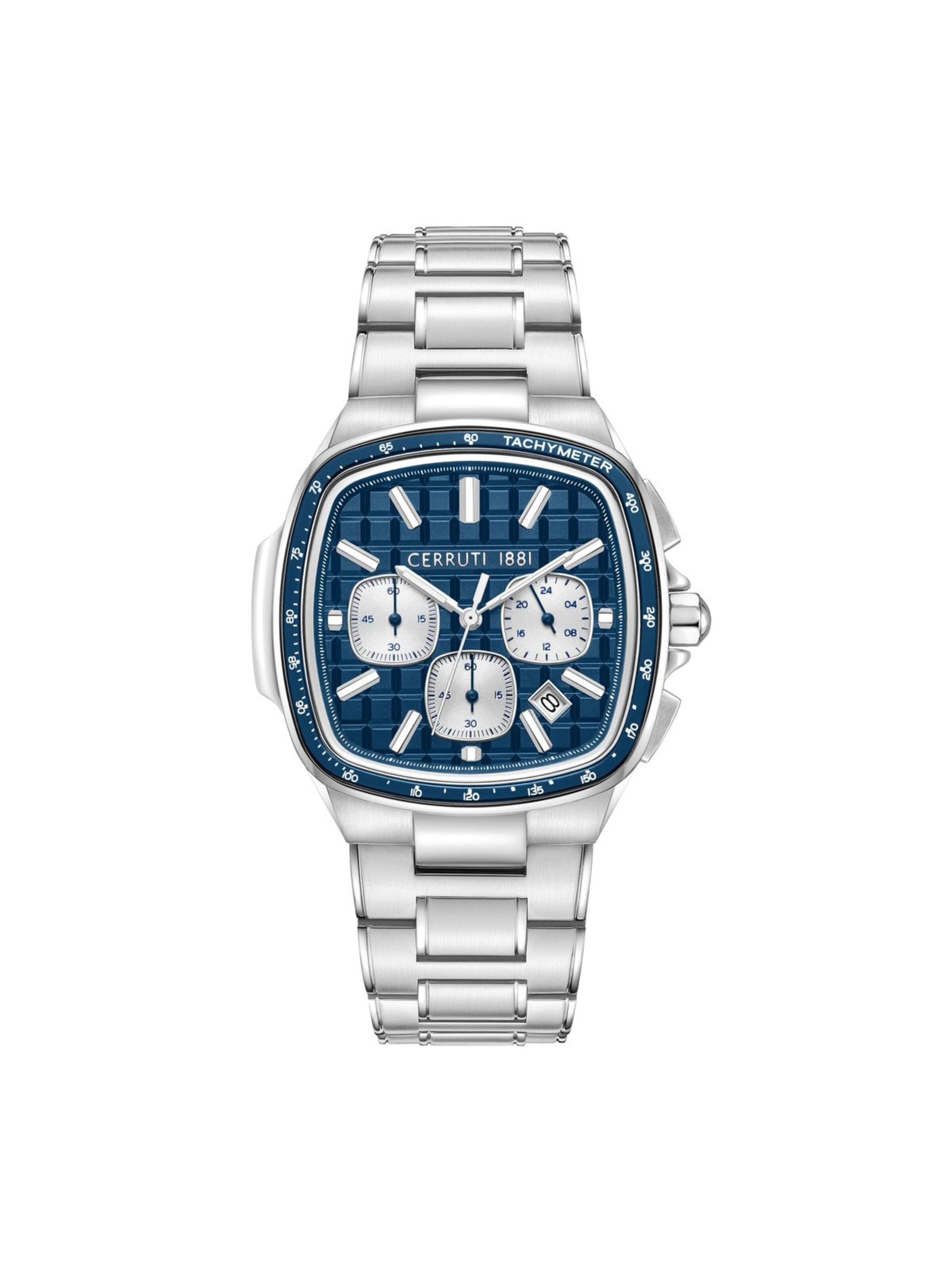 Montre à affichage analogique CERRUTI 1881 en bleu : devant
