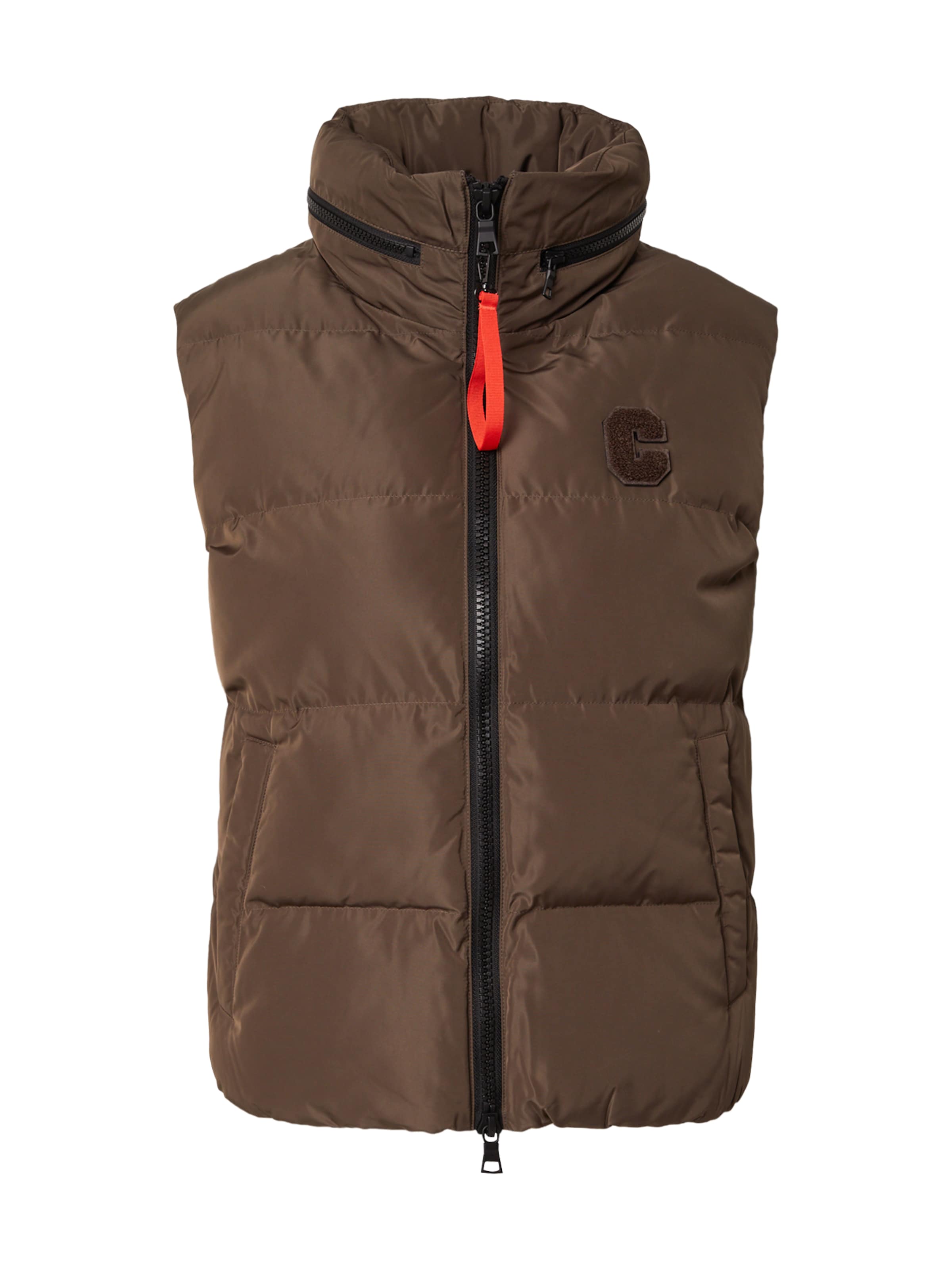 No. 1 Como Vest 'Cortina' in Brown: front