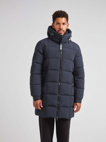 Manteau d’hiver ' EZ Boxed Puffer Matt ' JACK1T en bleu : devant