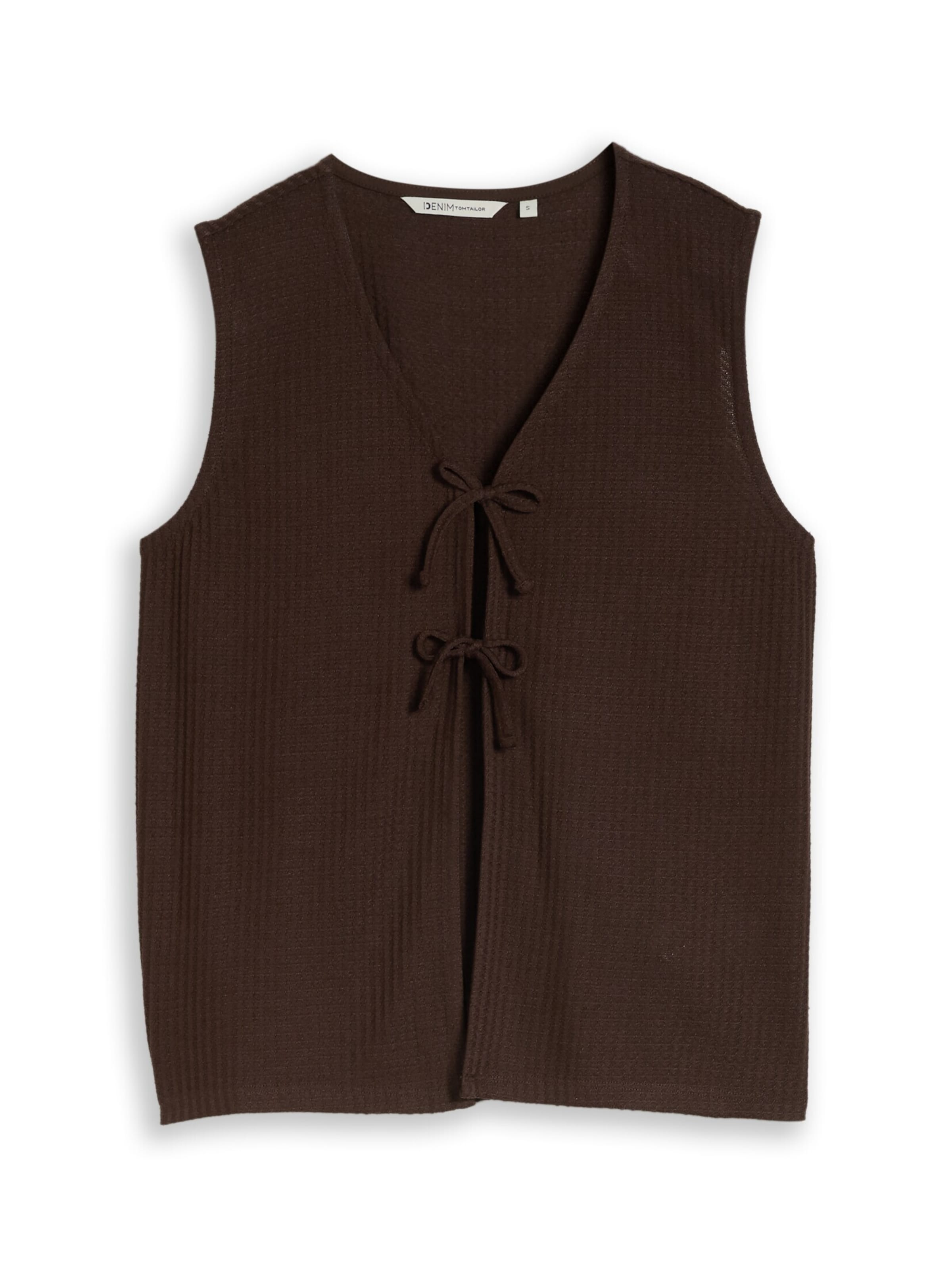 TOM TAILOR DENIM Top in Brown: front