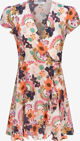 Introvertie VIENNA - Vestido de verano 'ALICE Silk Wrap Dress' en Mezcla de colores: frente