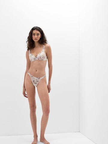 INTIMISSIMI Push-up Bra 'Gioia Pretty Flowers' in Beige