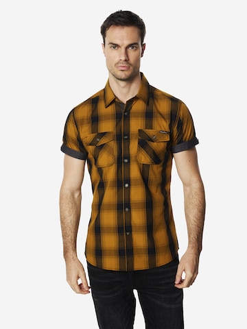KOROSHI Slim fit Overhemd in Geel
