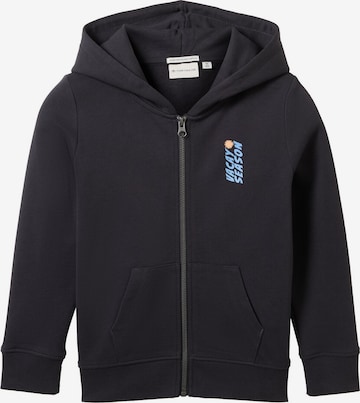 TOM TAILOR Zip-Up Hoodie in Grey: front