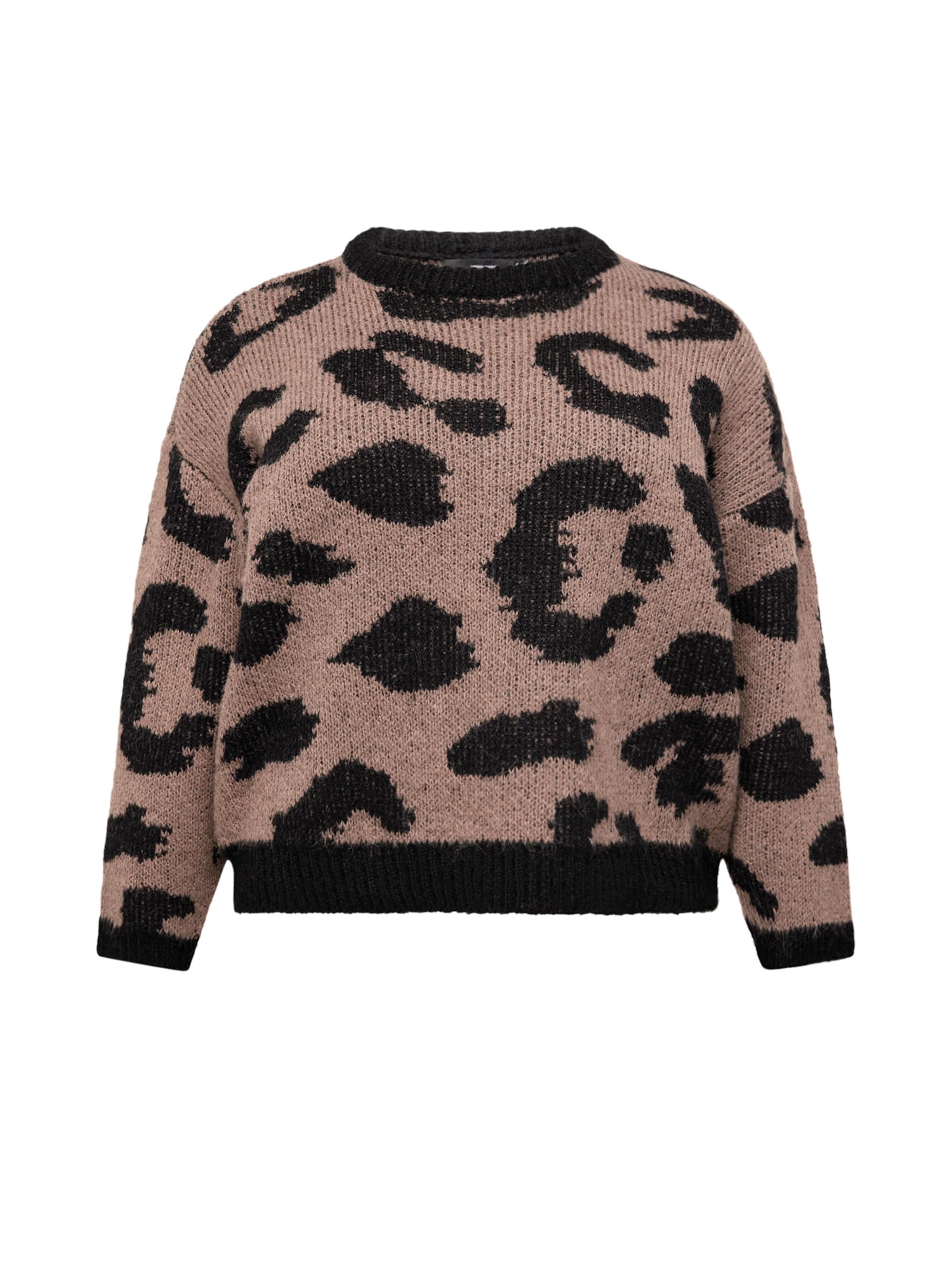Vero Moda Curve Sweater 'ZELMA' in Brown: front