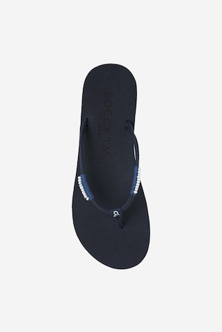 Soccx T-Bar Sandals in Blue