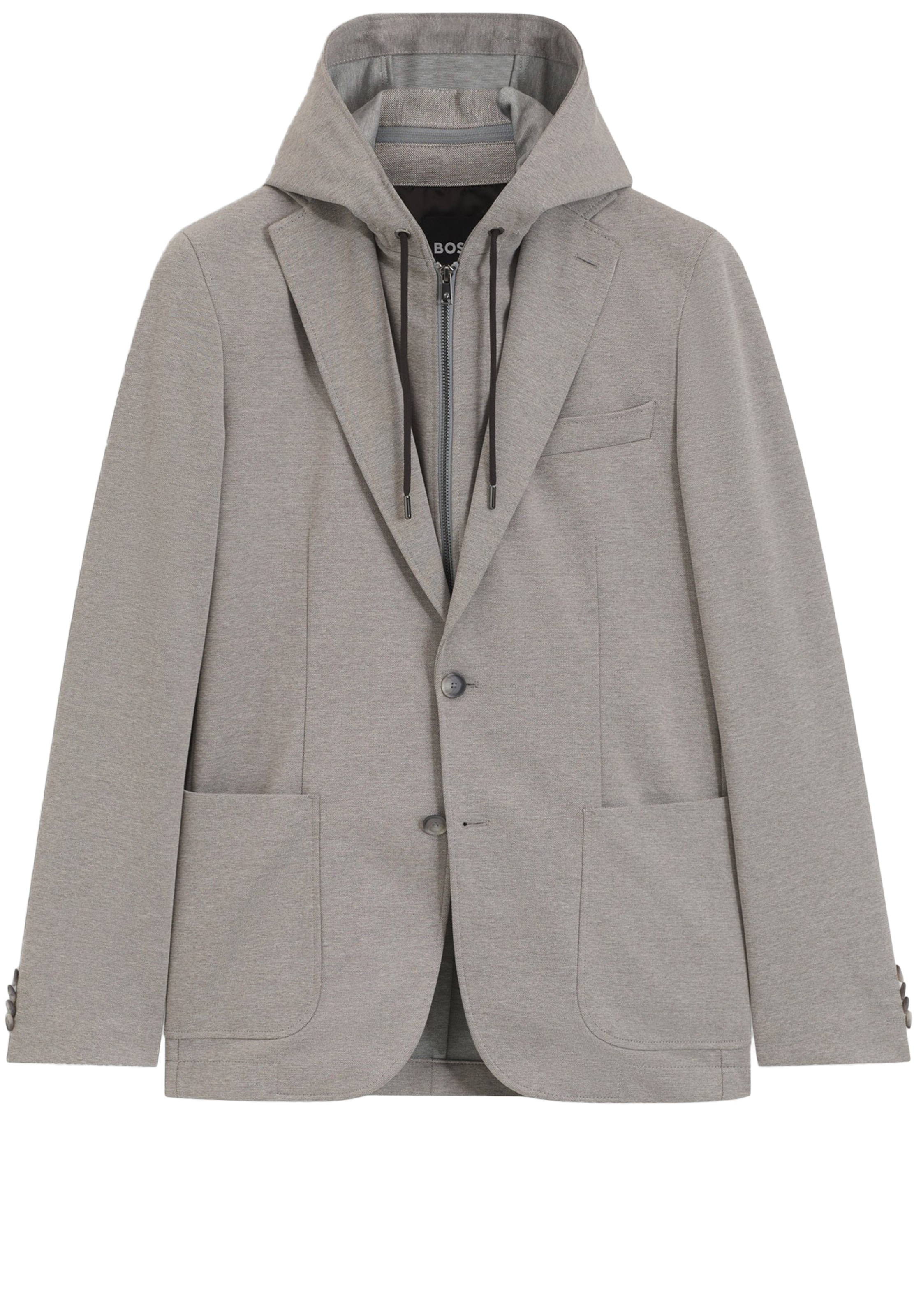 BOSS Slim fit Business Blazer ' Hanry ' in Grey: front