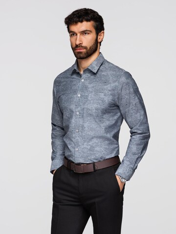 Ombre Regular fit Zakelijk overhemd 'K701' in Grijs: voorkant