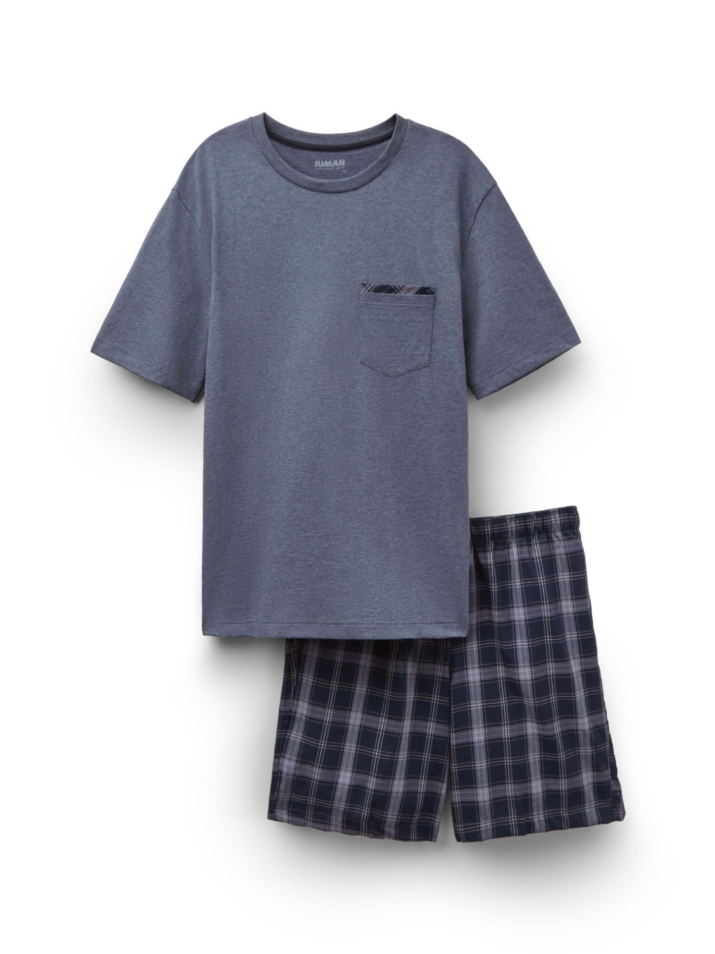 IUMAN Intimissimi Uomo Short Pajamas in Blue: front