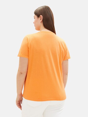 Tom Tailor Women + T-Shirt in Orange