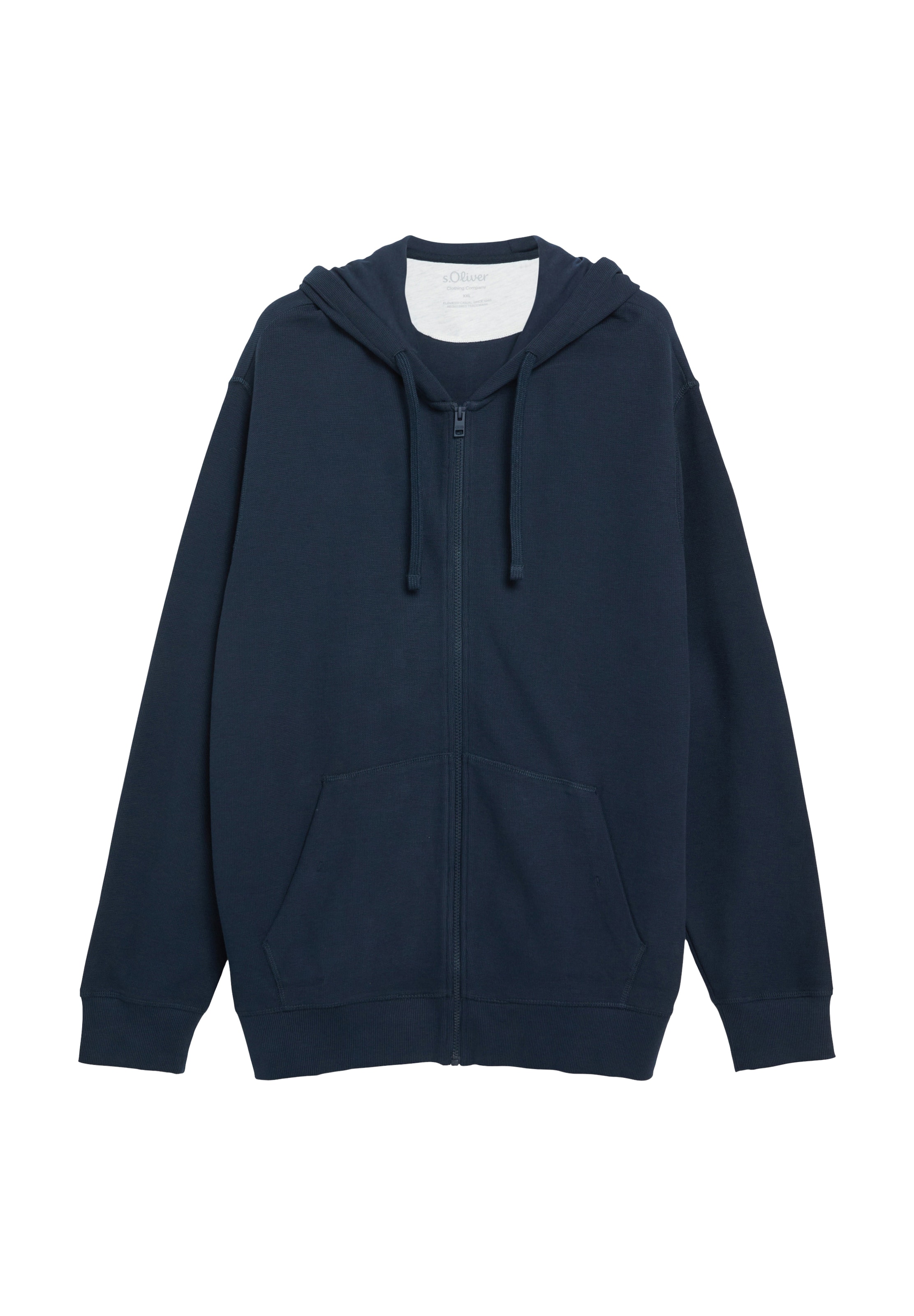 s.Oliver Men Big Sizes Sweatjacke in Blau: Vorderseite