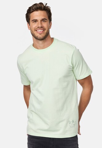smiler. Shirt in Green: front