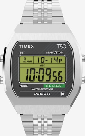 TIMEX Digitalur 'Timex T80' i sølv: forside