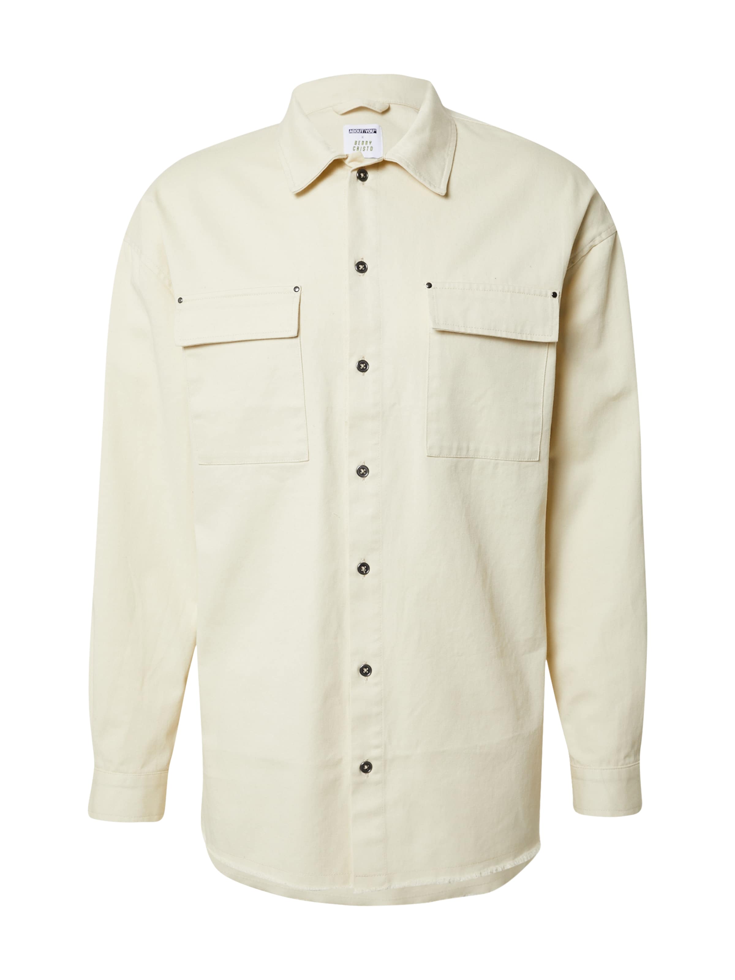 ABOUT YOU x Benny Cristo Regular fit Skjorta 'Matti' i beige: framsida