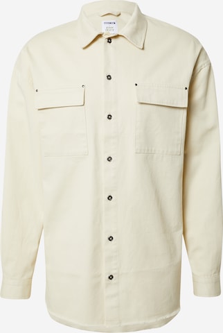 ABOUT YOU x Benny Cristo Regular fit Button Up Shirt 'Matti' in Beige: front