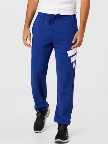 ADIDAS PERFORMANCETapered Sportske hlače - plava boja: prednji dio