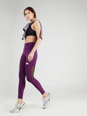 THE NORTH FACE - Skinny Calças de desporto em roxo