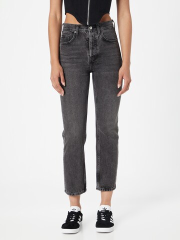 TOPSHOP Regular Jeans 'Editor' in Zwart: voorkant