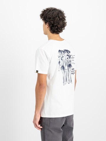 T-Shirt ALPHA INDUSTRIES en blanc