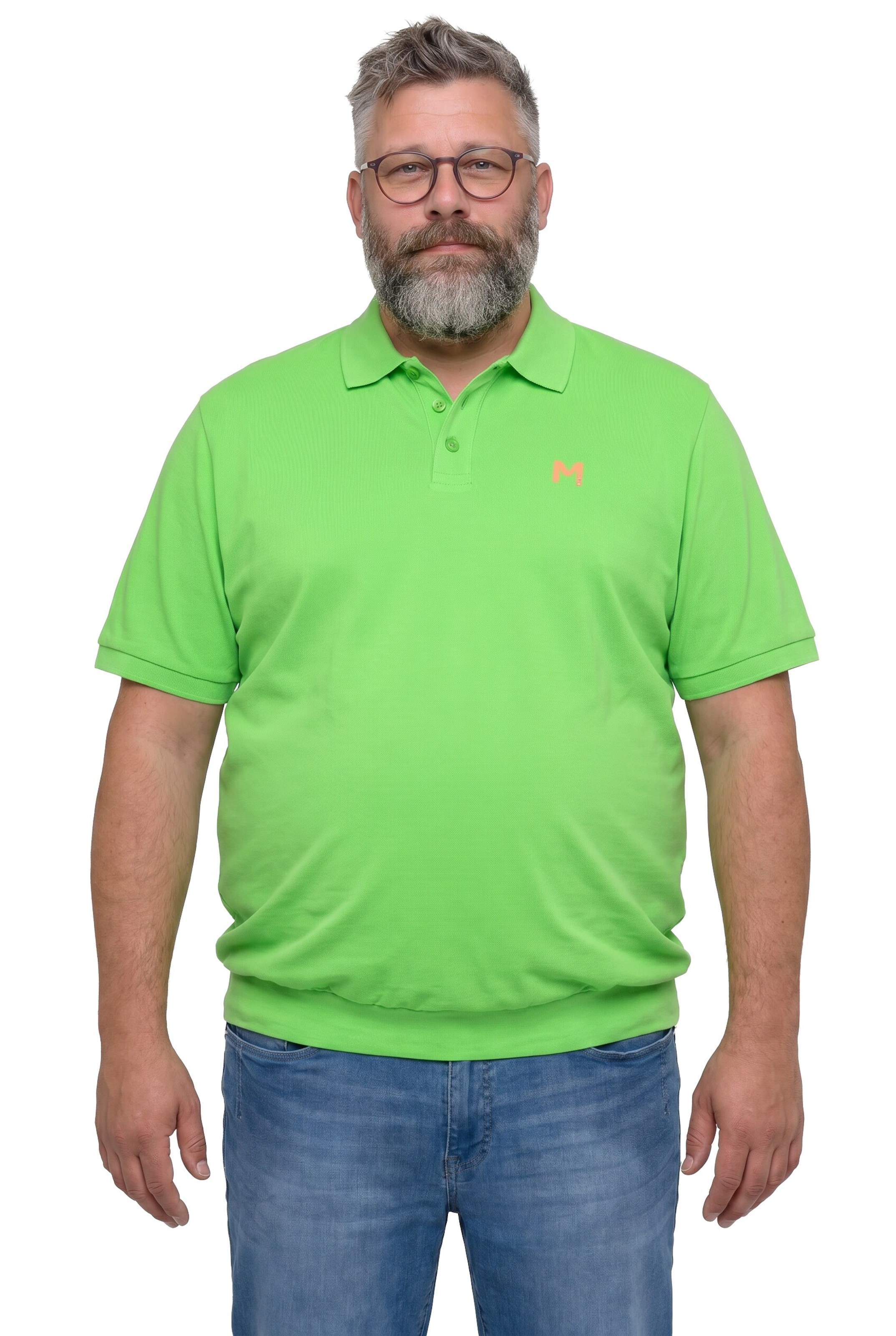 Men Plus Shirt in Grün: Vorderseite