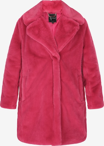 Manteau d’hiver faina en rose : devant