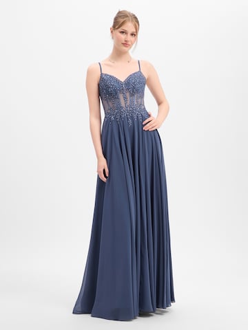 Robe de soirée Luxuar Fashion en bleu : devant