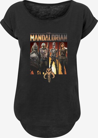 T-shirt 'Star Wars The Mandalorian' F4NT4STIC en noir : devant