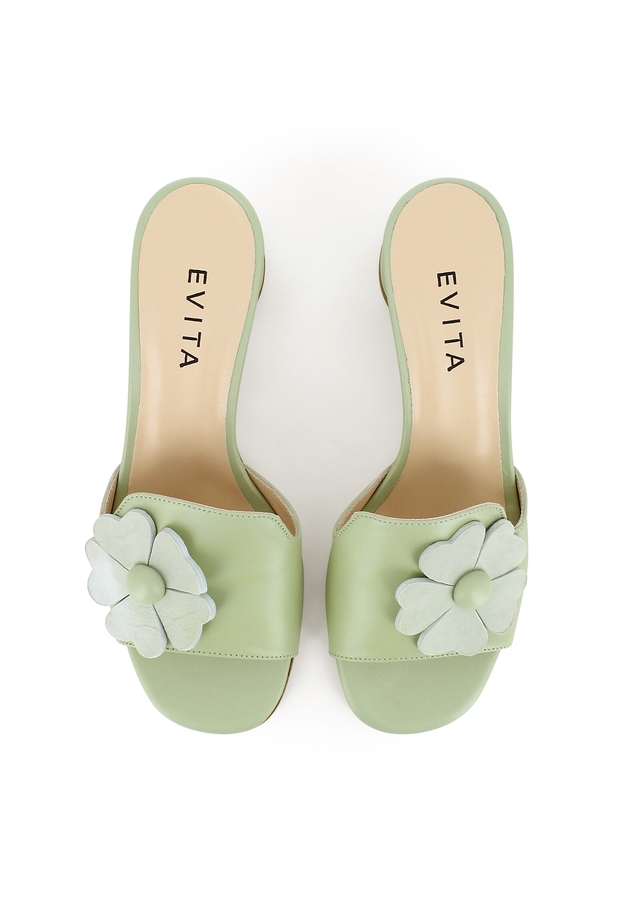 EVITA Muiltjes 'DORI' in Groen