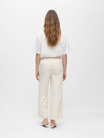 Wide leg Pantaloni con pieghe 'OBJLisa' di OBJECT in beige