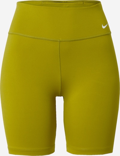 NIKE Pantalon de sport en citron / blanc, Vue avec produit