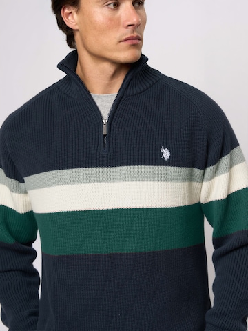 U.S. POLO ASSN. Pulóver ' UMRicco ' - zöld: elől