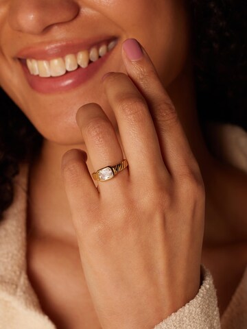 Lucardi Ring 'Weinlese' in Gold: front