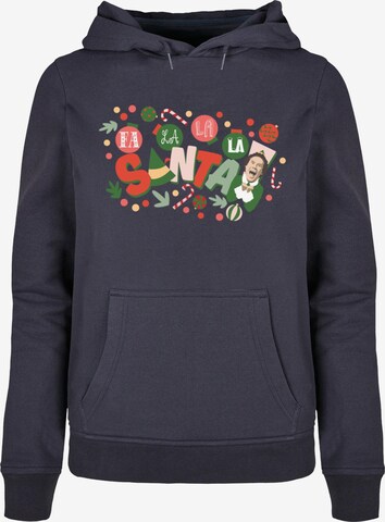 ABSOLUTE CULT Sweatshirt 'Elf - Santa' in Blau: predná strana