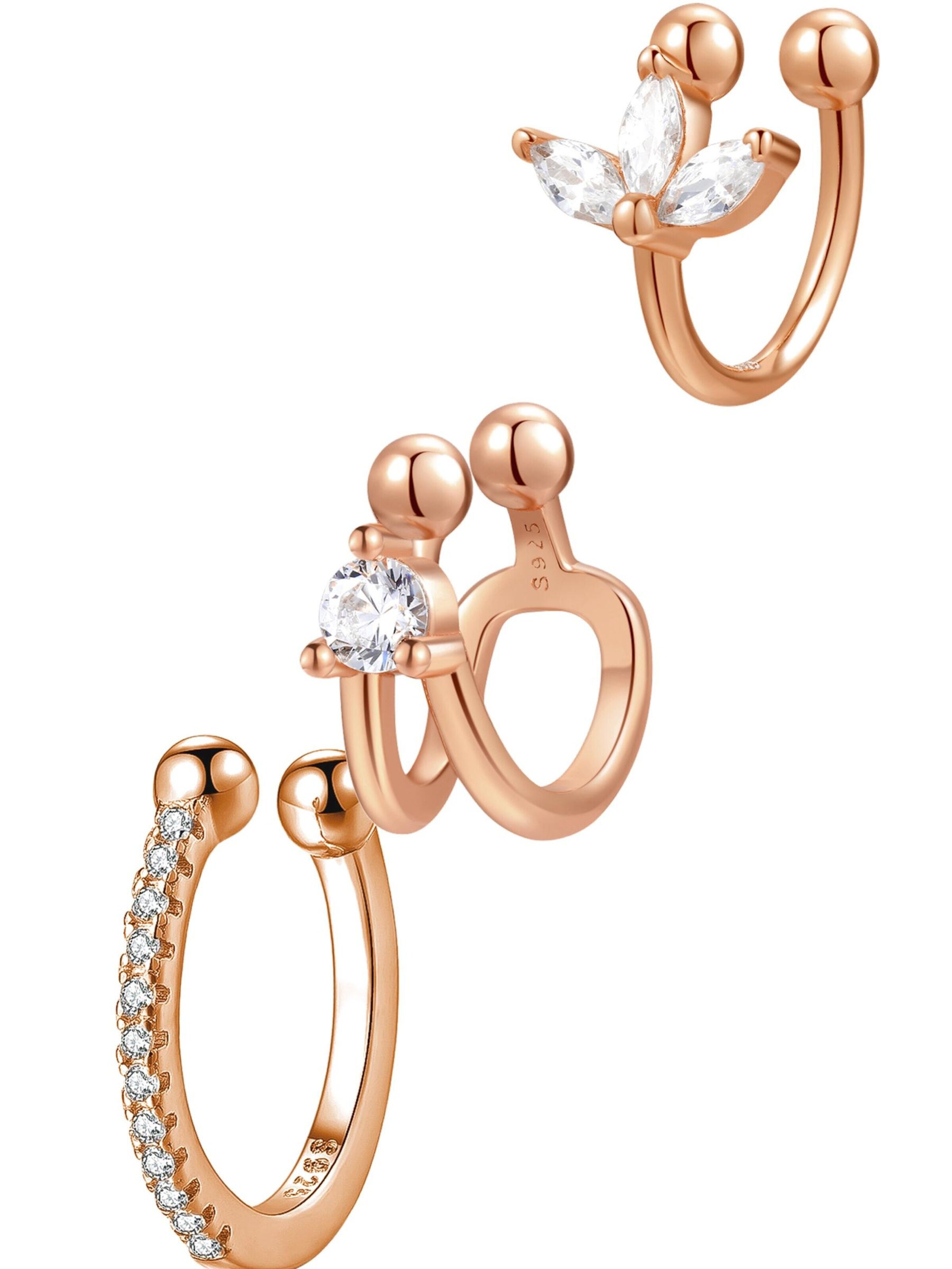 Orecchini 'Holding Gem Ear Cuff' di Hey Happiness in oro