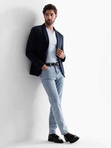 Coupe regular Veste de costume Ombre en bleu