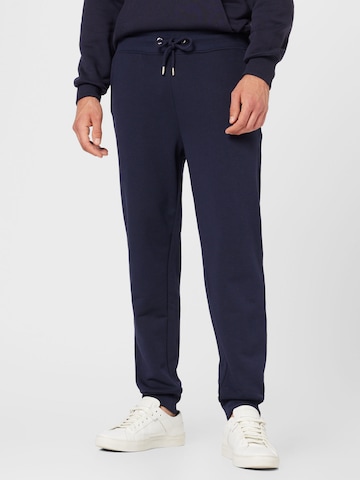 GANT Tapered Pants in Blue: front