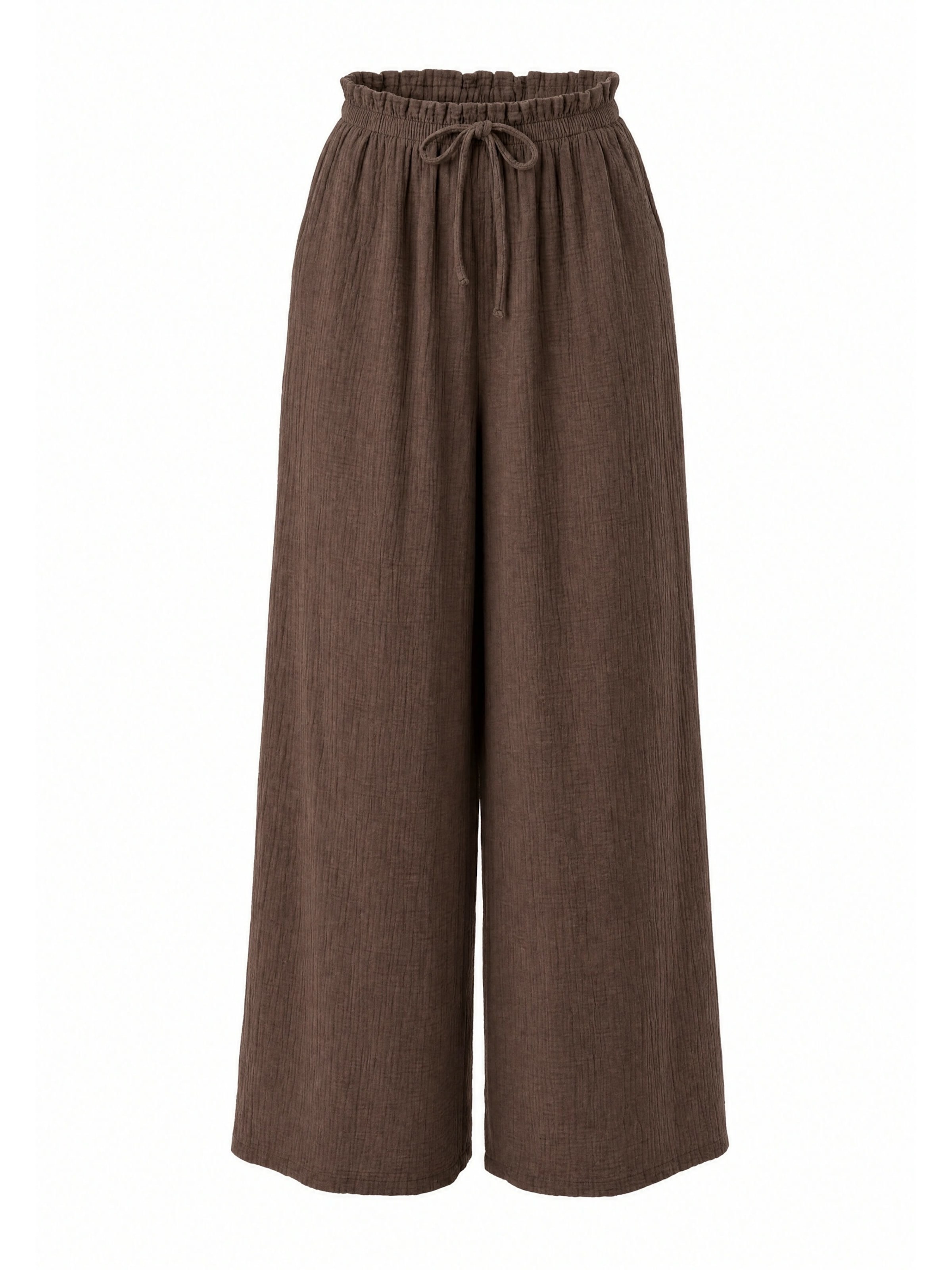 Pantalon 'Liska ' Seasons of April en marron : devant