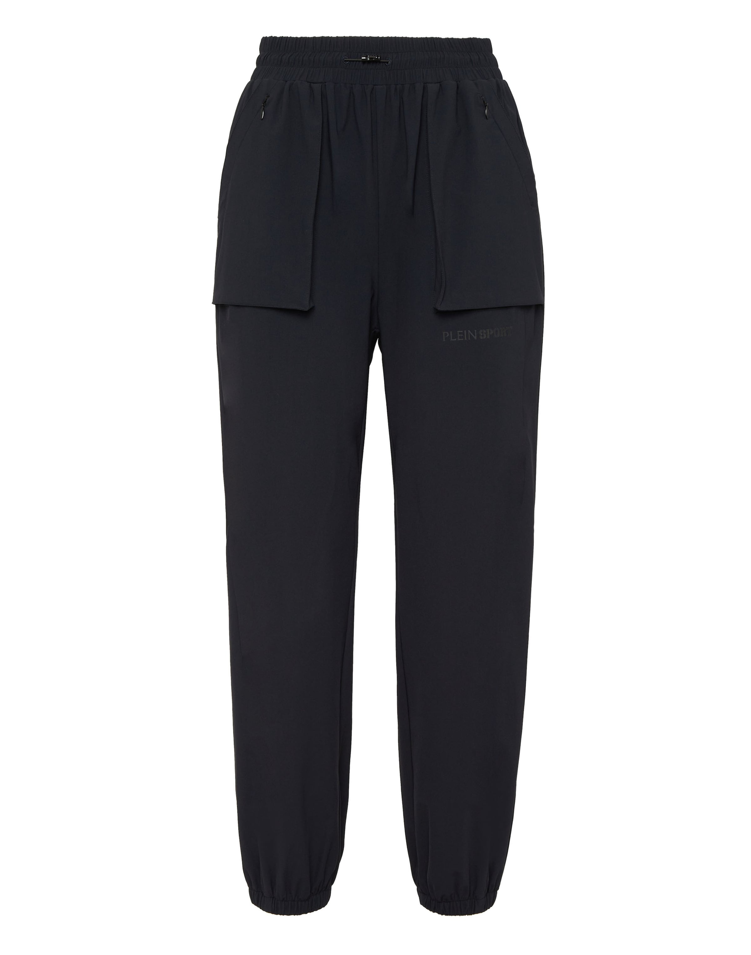 Plein Sport Tapered Broek in Zwart: voorkant