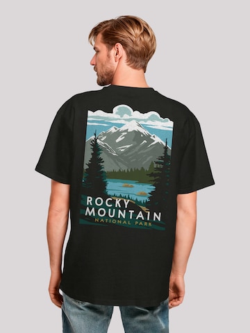 T-Shirt 'US National Parks Rocky Mountain National Park' F4NT4STIC en noir : devant